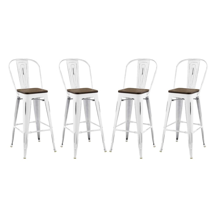 Promenade Bar Stool Metal Set of 4