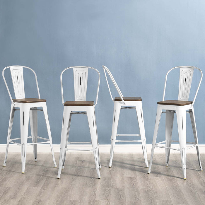 Promenade Bar Stool Metal Set of 4