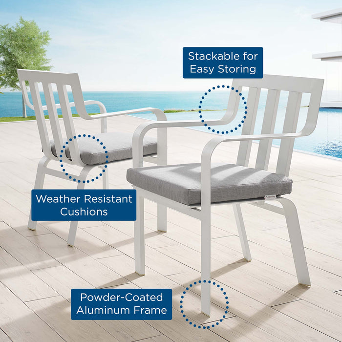 Baxley Outdoor Patio Aluminum Armchair Set of 2