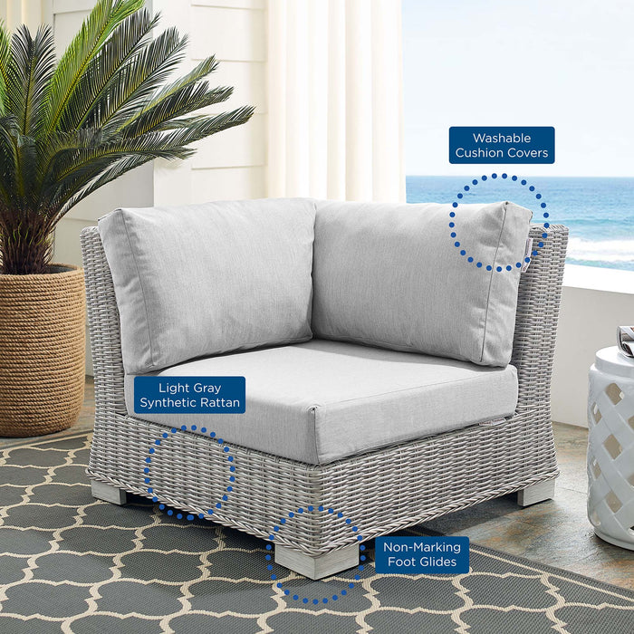 Conway Sunbrella® Outdoor Patio Wicker Rattan Corner Chair