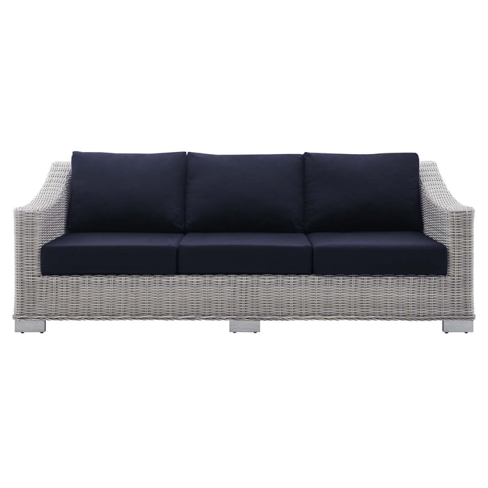 Conway Sunbrella® Outdoor Patio Wicker Rattan Sofa