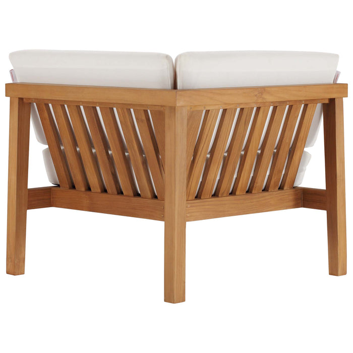 Bayport Outdoor Patio Teak Wood Corner Chair