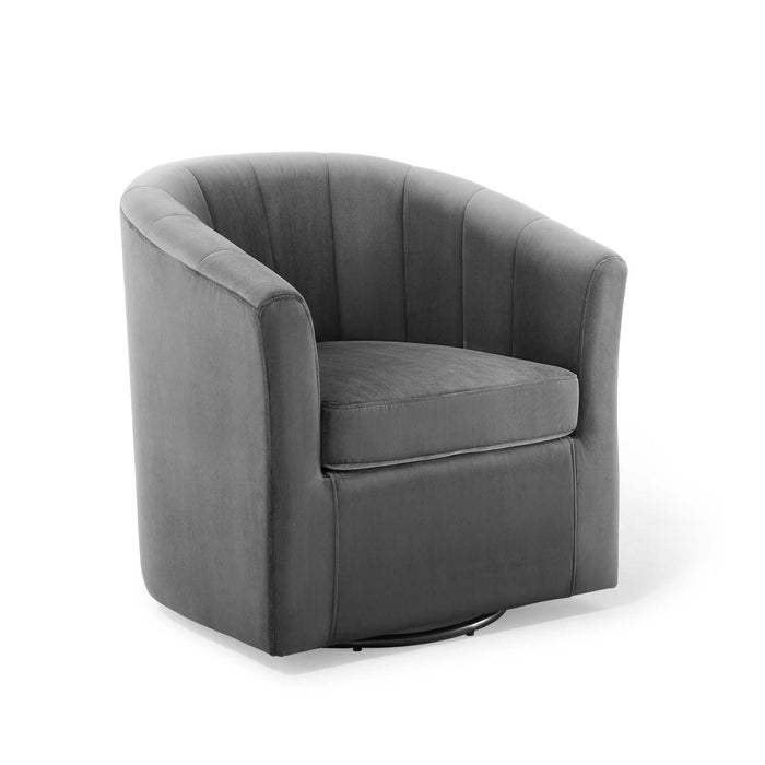 Prospect Performance Velvet Swivel Armchair