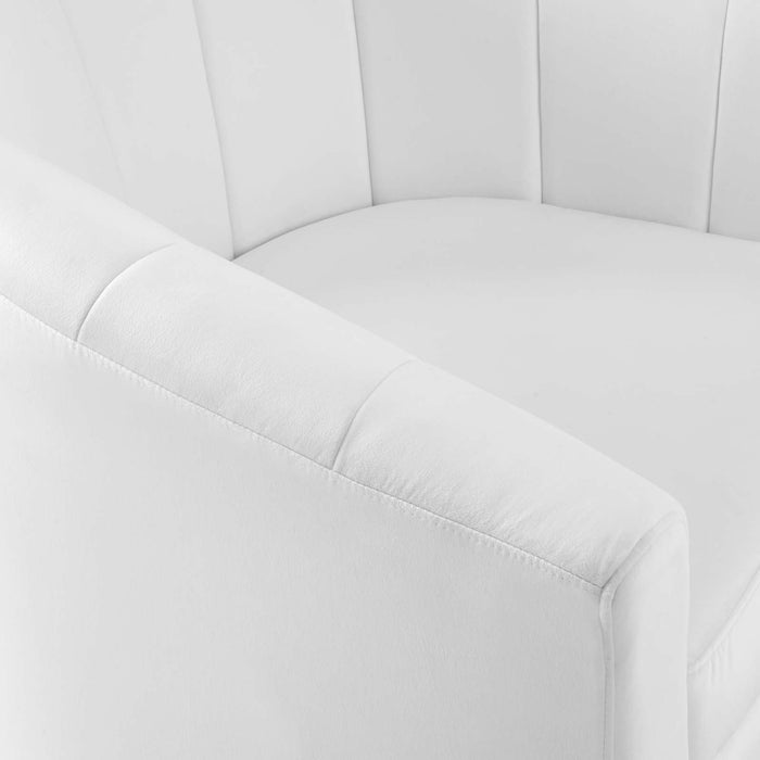 Prospect Performance Velvet Swivel Armchair