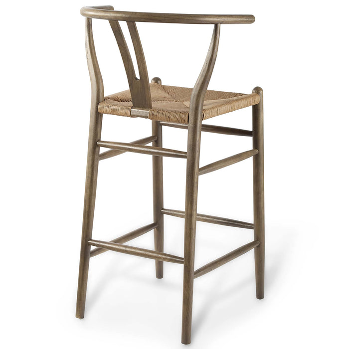 Amish Wood Bar Stool Set of 2