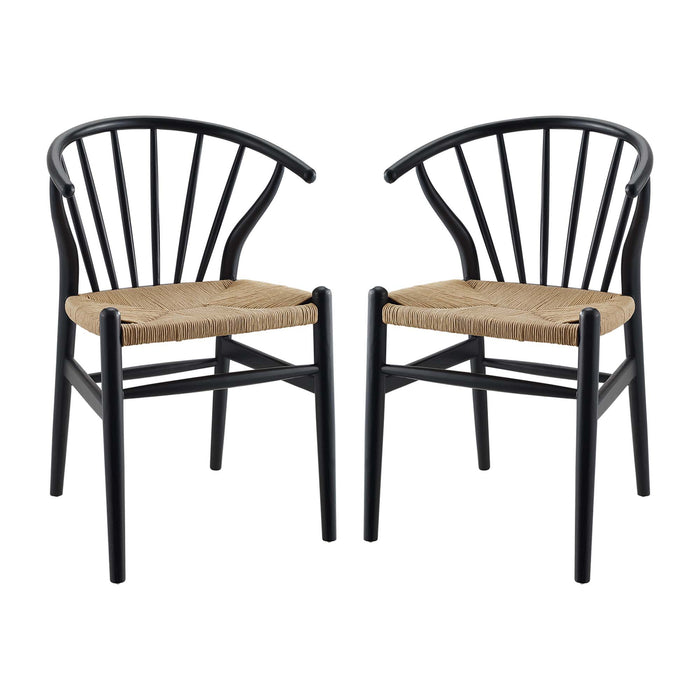 Flourish Spindle Wood Dining Side Chair Set of 2