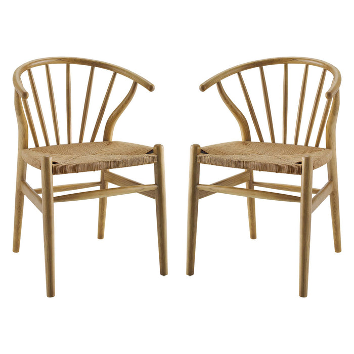 Flourish Spindle Wood Dining Side Chair Set of 2