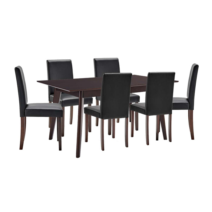 Prosper 7 Piece Faux Leather Dining Set