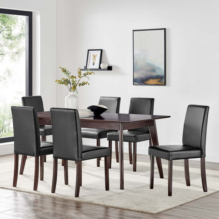 Prosper 7 Piece Faux Leather Dining Set