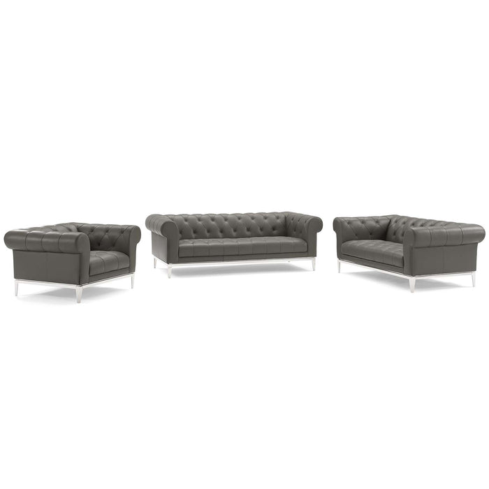 Idyll 3 Piece Upholstered Leather Set