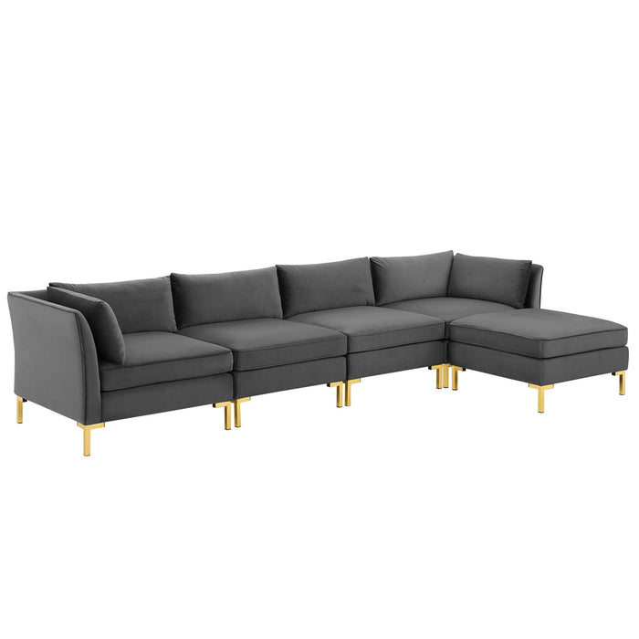 Ardent 5-Piece Performance Velvet Sectional Sofa