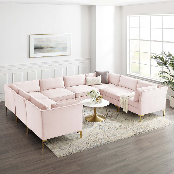 Ardent 8-Piece Performance Velvet Sectional Sofa