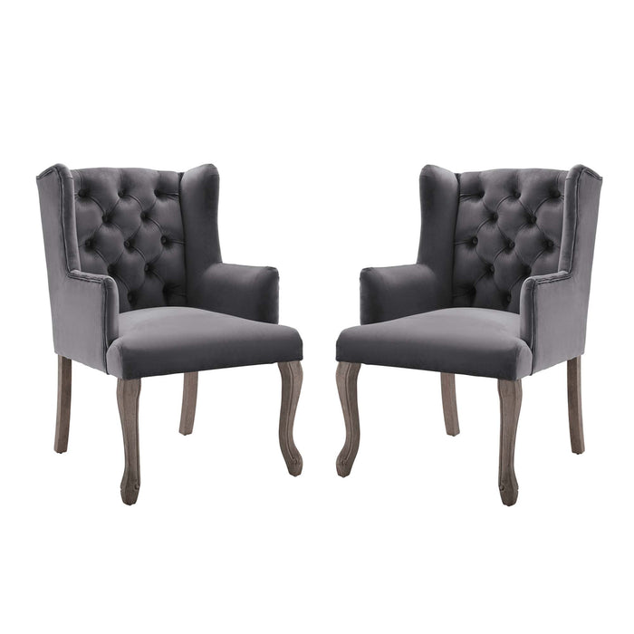 Realm Armchair Performance Velvet Set of 2