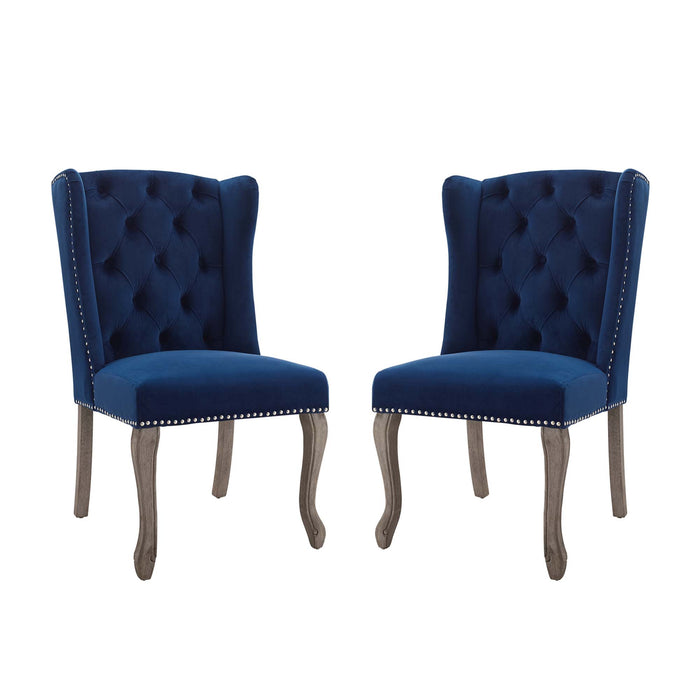 Apprise Side Chair Performance Velvet Set of 2