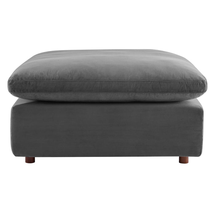 Commix Down Filled Overstuffed Performance Velvet Ottoman