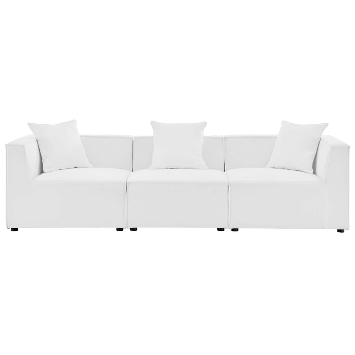 Saybrook Outdoor Patio Upholstered 3-Piece Sectional Sofa