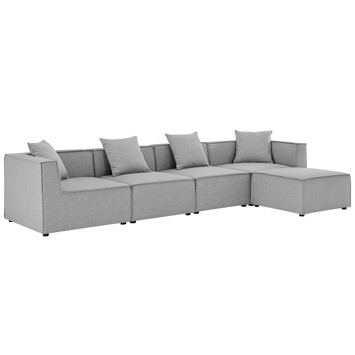 Saybrook Outdoor Patio Upholstered 5-Piece Sectional Sofa