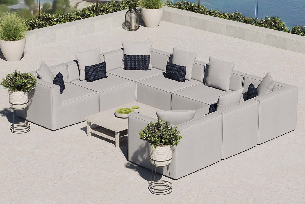 Saybrook Outdoor Patio Upholstered 8-Piece Sectional Sofa