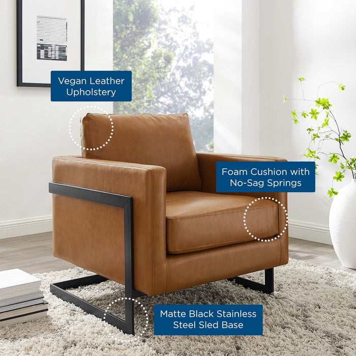 Posse Vegan Leather Accent Chair