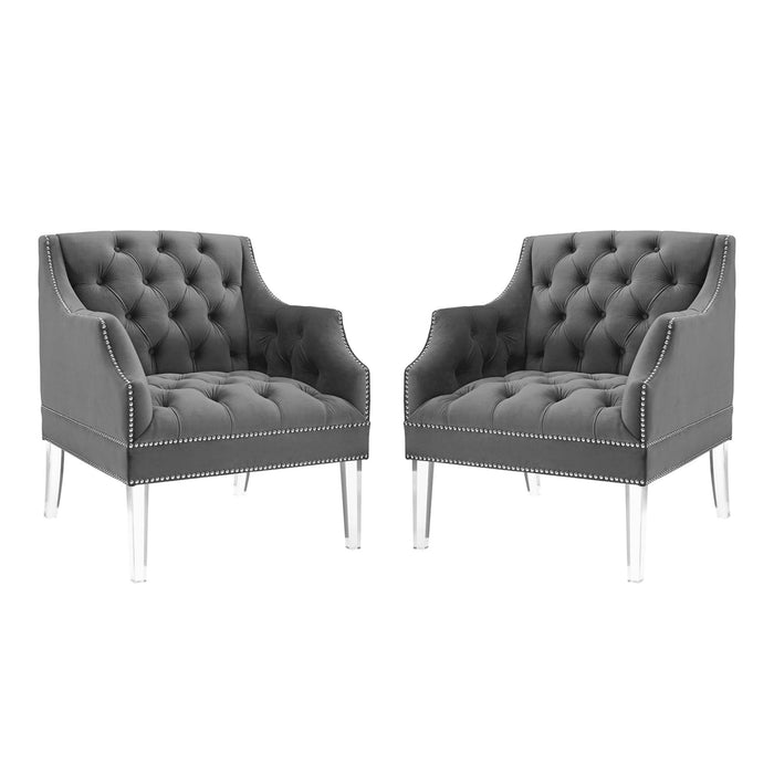 Proverbial Armchair Performance Velvet Set of 2