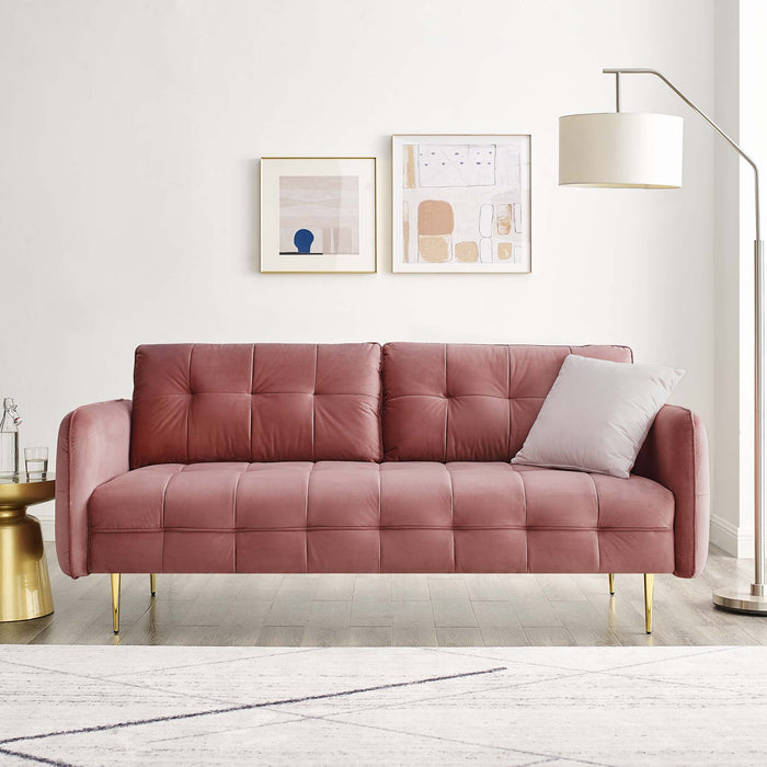 Cameron Tufted Performance Velvet Sofa