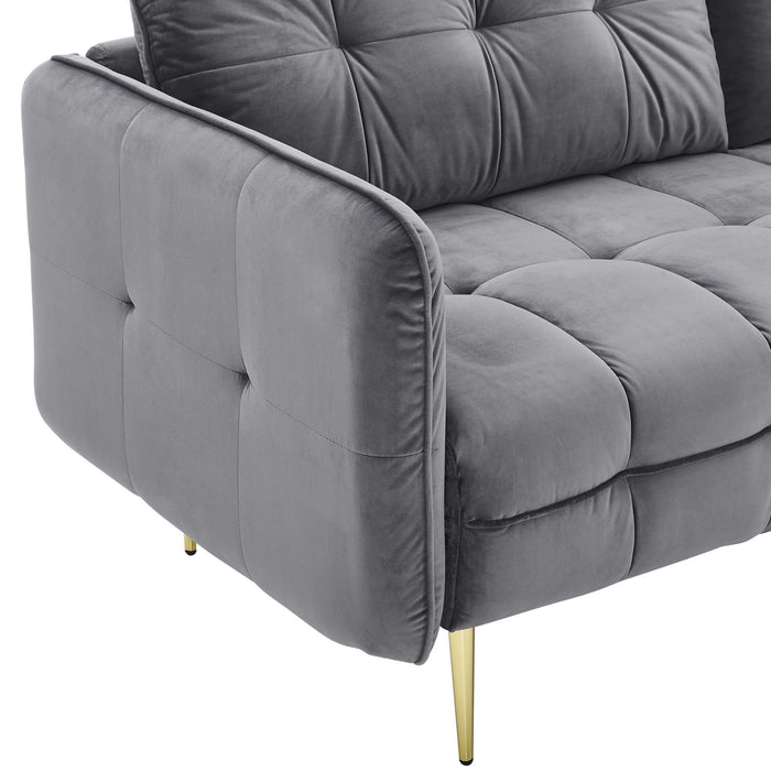 Cameron Tufted Performance Velvet Sofa