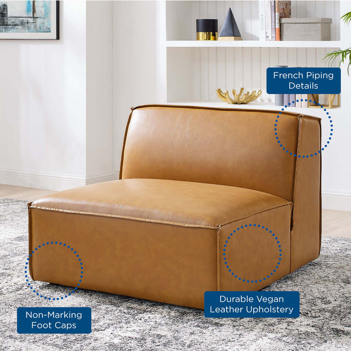 Restore Vegan Leather Sectional Sofa Armless Chair