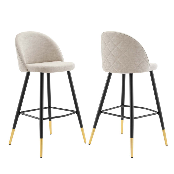 Cordial Fabric Bar Stools - Set of 2