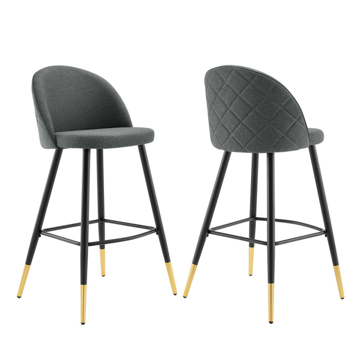 Cordial Fabric Bar Stools - Set of 2