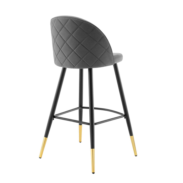 Cordial Performance Velvet Bar Stools - Set of 2