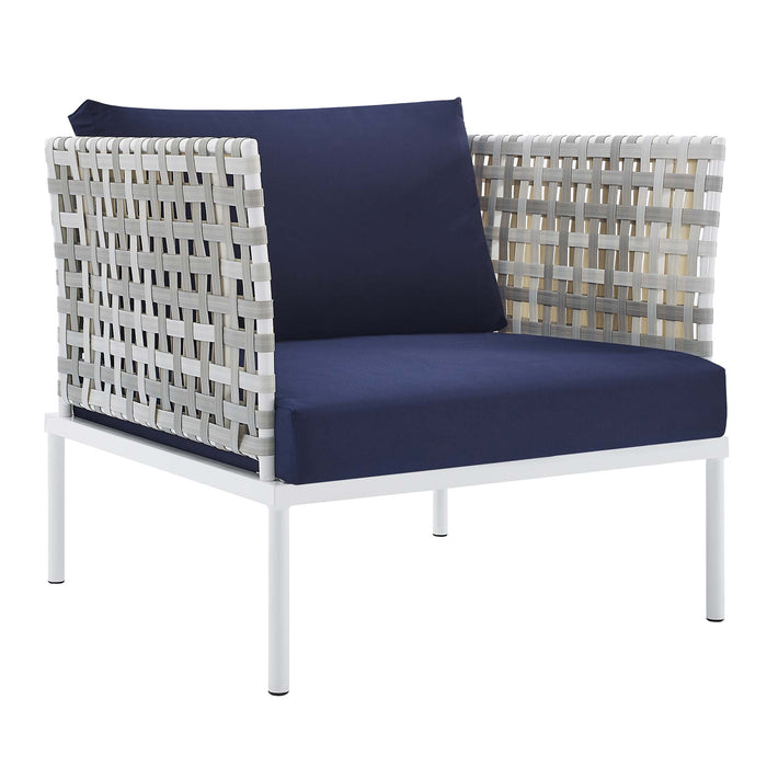 Harmony Sunbrella® Basket Weave Outdoor Patio Aluminum Armchair