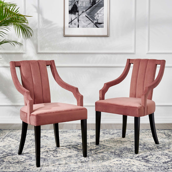 Virtue Performance Velvet Dining Chairs - Set of 2