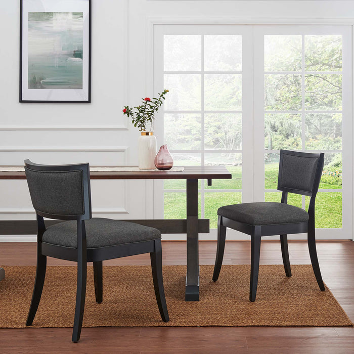 Pristine Upholstered Fabric Dining Chairs - Set of 2