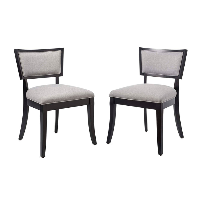 Pristine Upholstered Fabric Dining Chairs - Set of 2