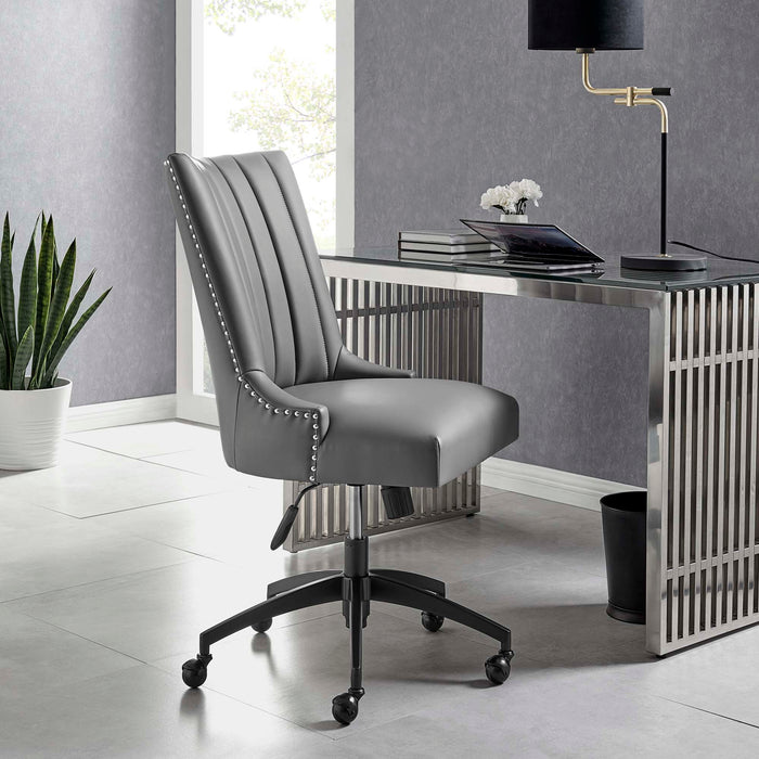 Empower Channel Tufted Vegan Leather Office Chair