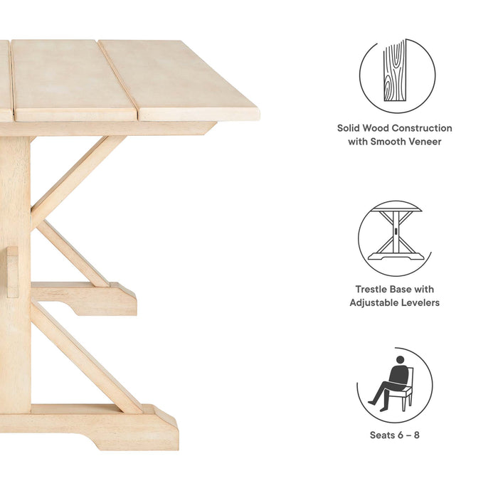 Windchime 71" Wood Dining Table