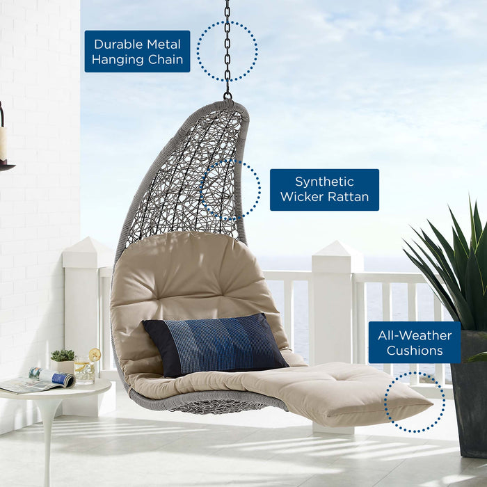 Landscape Hanging Chaise Lounge Outdoor Patio Swing Chair