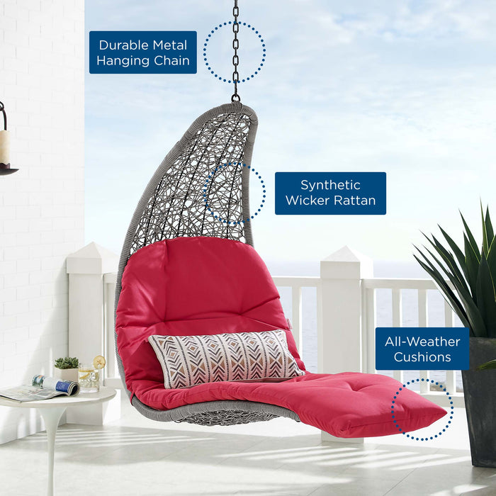 Landscape Hanging Chaise Lounge Outdoor Patio Swing Chair