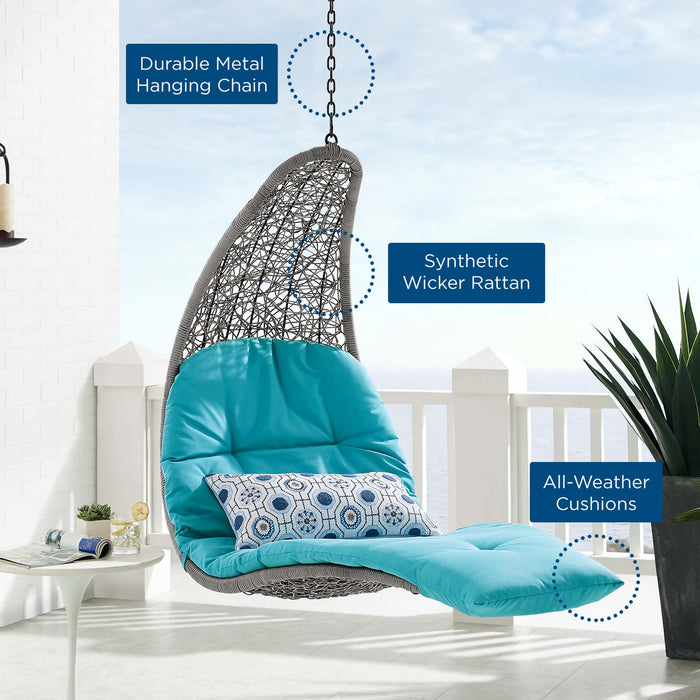 Landscape Hanging Chaise Lounge Outdoor Patio Swing Chair