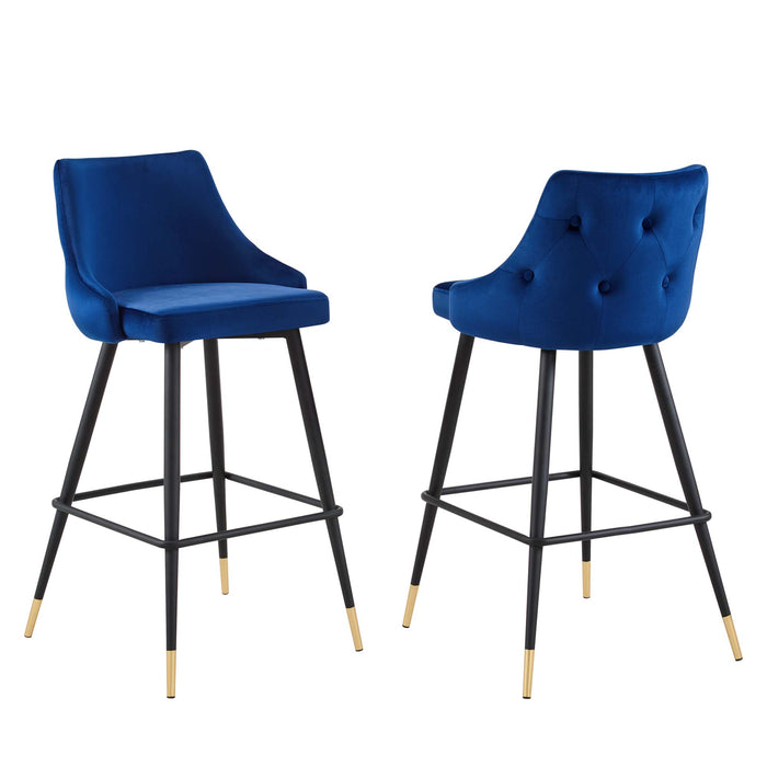 Adorn Performance Velvet Bar Stool Set of 2