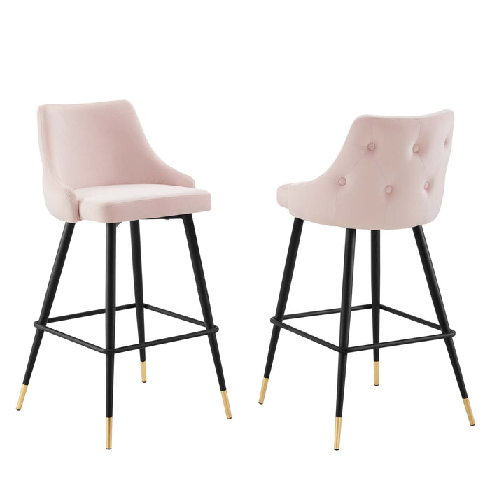 Adorn Performance Velvet Bar Stool Set of 2