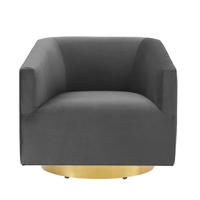 Twist Accent Lounge Performance Velvet Swivel Chair