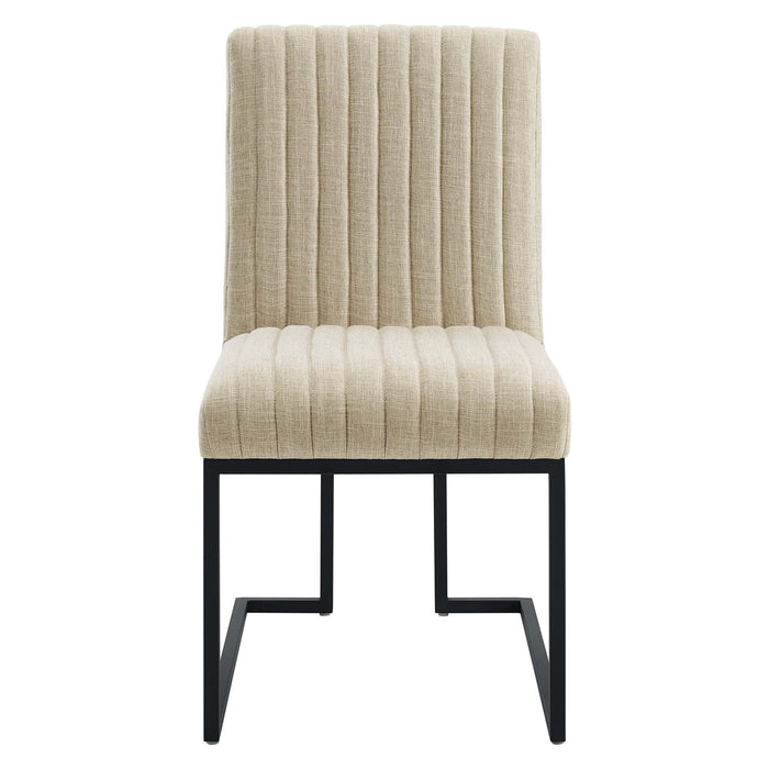 Indulge Channel Tufted Fabric Dining Chair