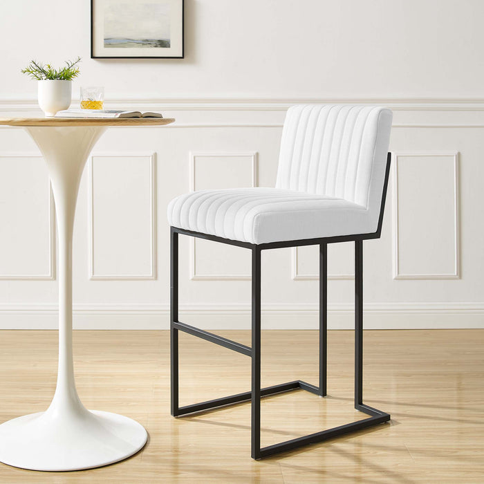 Indulge Channel Tufted Fabric Bar Stool