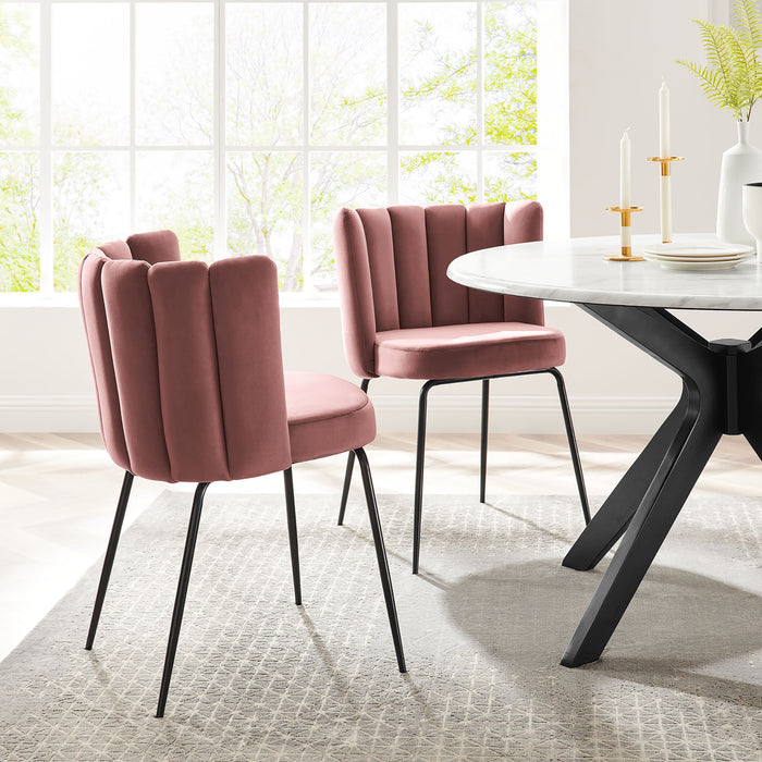 Virtue Performance Velvet Dining Chair Set of 2