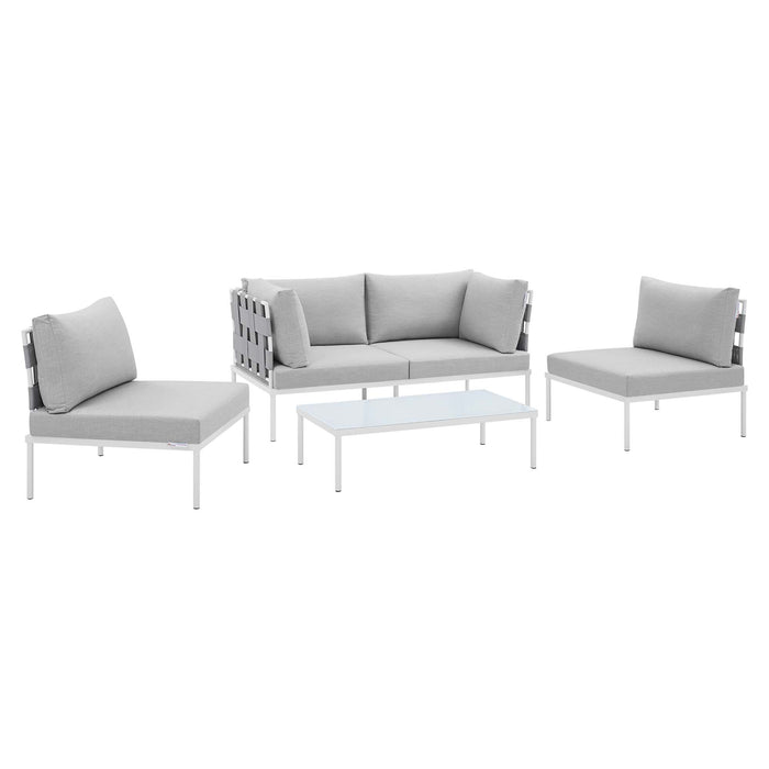 Harmony 4-Piece  Sunbrella® Outdoor Patio Aluminum Seating Set