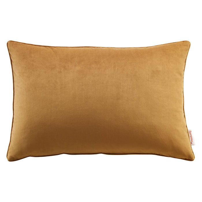 Enhance 24" Lumbar Performance Velvet Throw Pillow