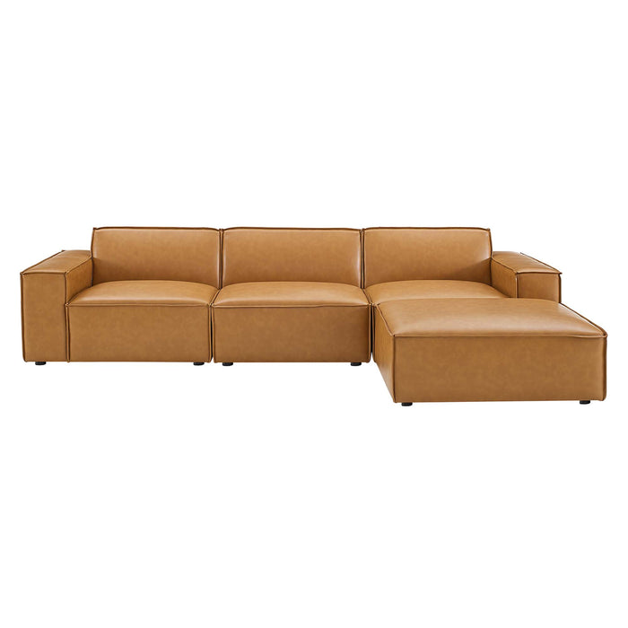 Restore 4-Piece Vegan Leather Sectional Sofa