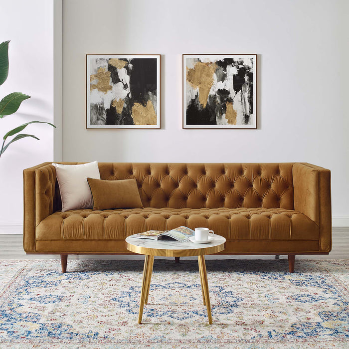 Elation Tufted Performance Velvet Sofa