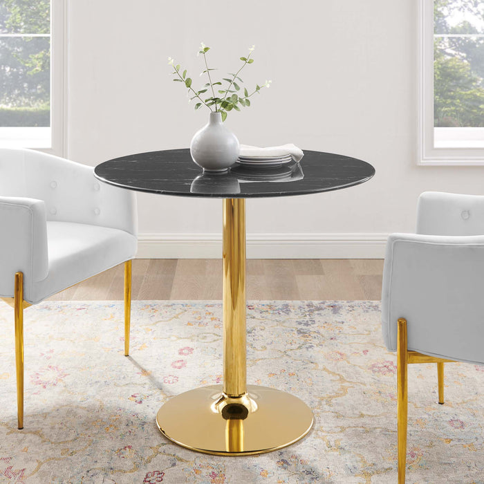 Verne 35" Artificial Marble Dining Table